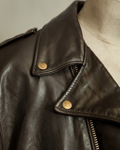 Vintage 1983–84 Schott Perfecto 115 Brown Cowhide Double Riders Jacket