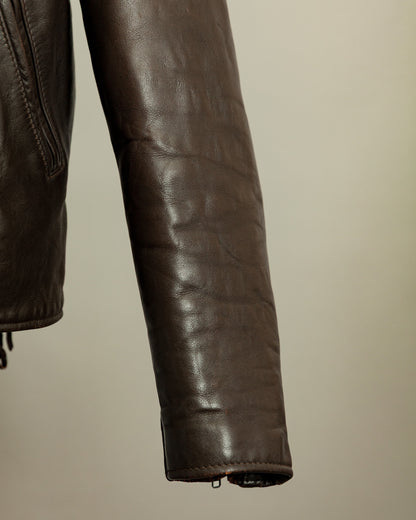 Vintage 1983–84 Schott Perfecto 115 Brown Cowhide Double Riders Jacket