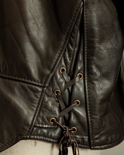 Vintage 1983–84 Schott Perfecto 115 Brown Cowhide Double Riders Jacket