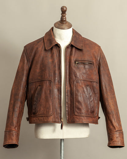 Vintage Aero Leather Montgomery Horsehide Leather Jacket