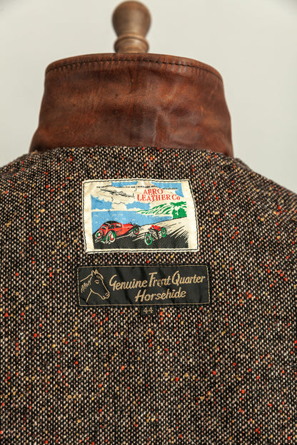 Vintage Aero Leather Montgomery Horsehide Leather Jacket