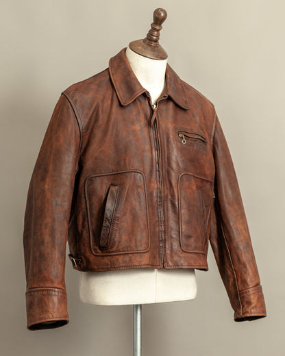 Vintage Aero Leather Montgomery Horsehide Leather Jacket