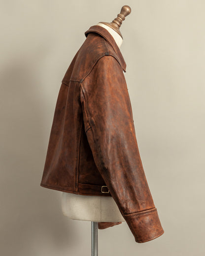 Vintage Aero Leather Montgomery Horsehide Leather Jacket