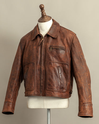 Vintage Aero Leather Montgomery Horsehide Leather Jacket