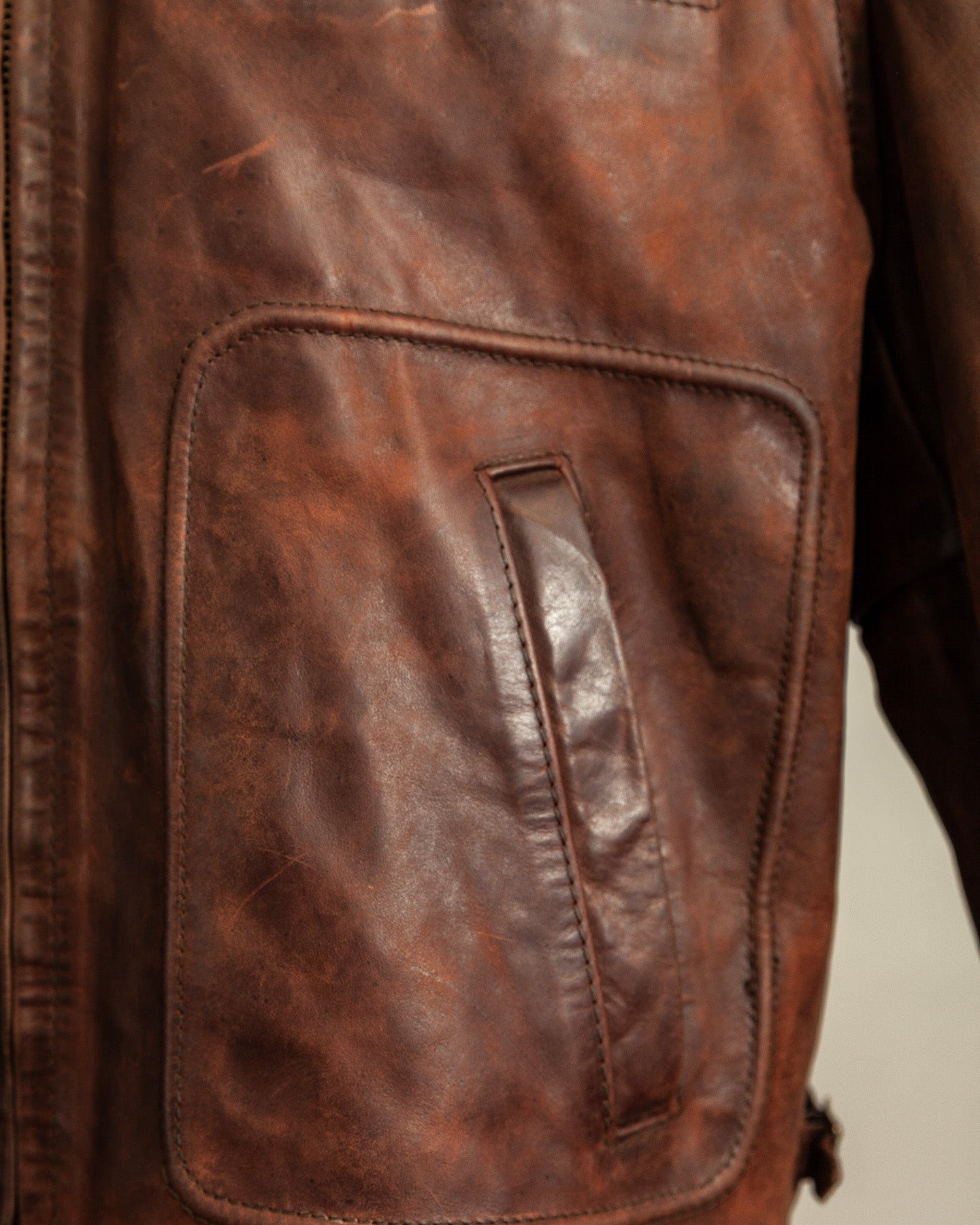 Vintage Aero Leather Montgomery Horsehide Leather Jacket