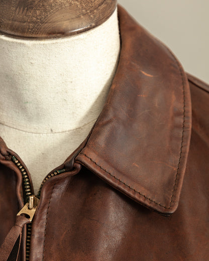 Vintage Aero Leather Montgomery Horsehide Leather Jacket