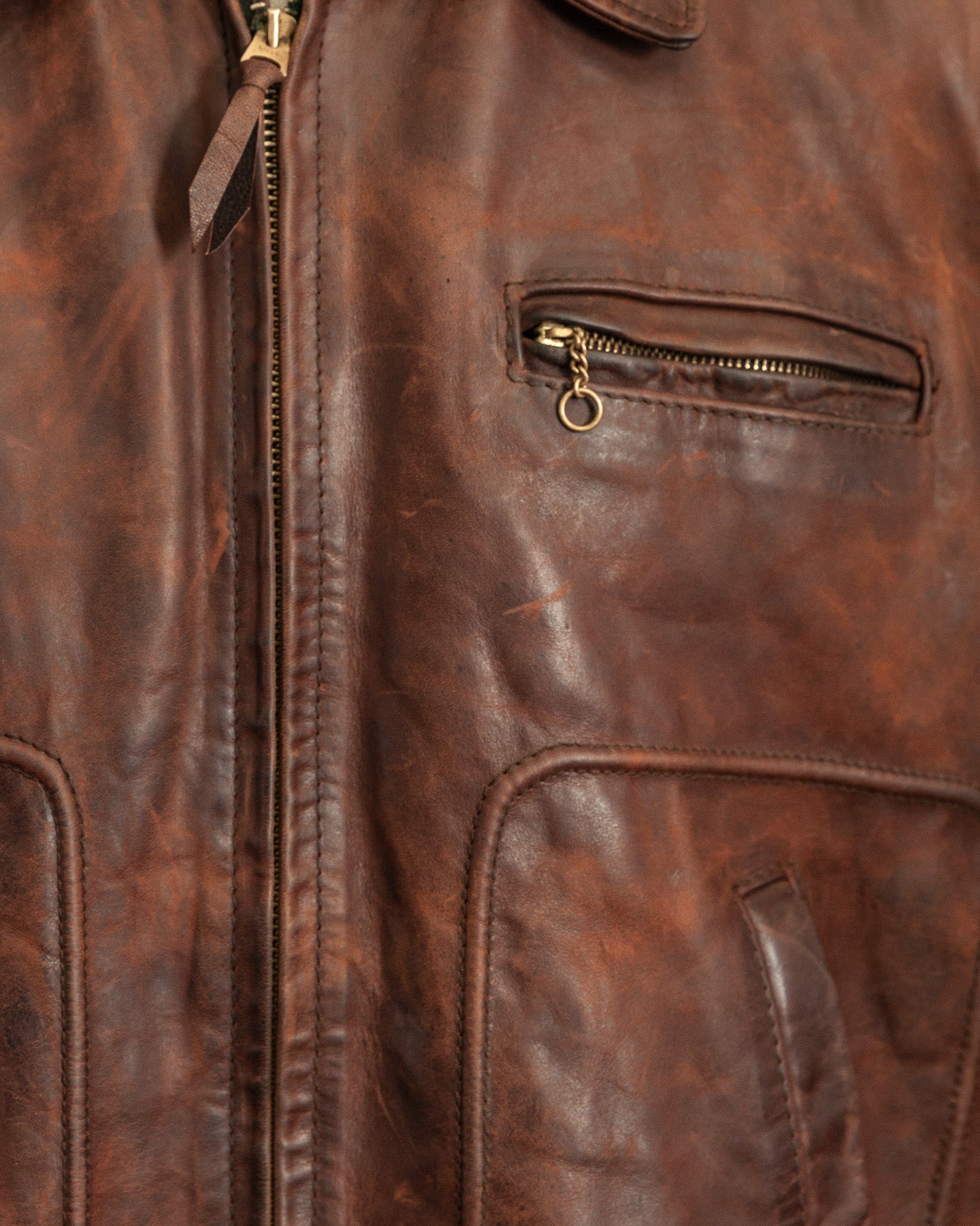 Vintage Aero Leather Montgomery Horsehide Leather Jacket