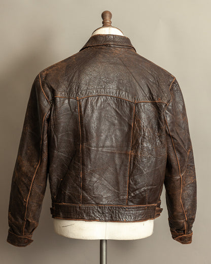 Vintage Late 1920s–1930s Interwar Horsehide Leather Motorcycle Jacket | Aero Zips