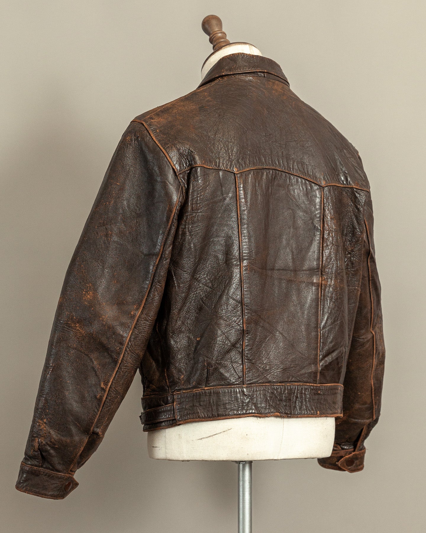 Vintage Late 1920s–1930s Interwar Horsehide Leather Motorcycle Jacket | Aero Zips