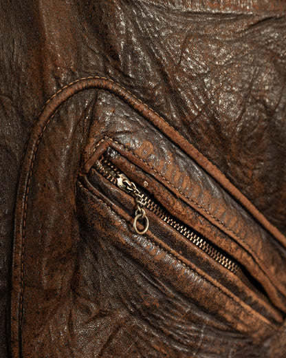 Vintage Late 1920s–1930s Interwar Horsehide Leather Motorcycle Jacket | Aero Zips