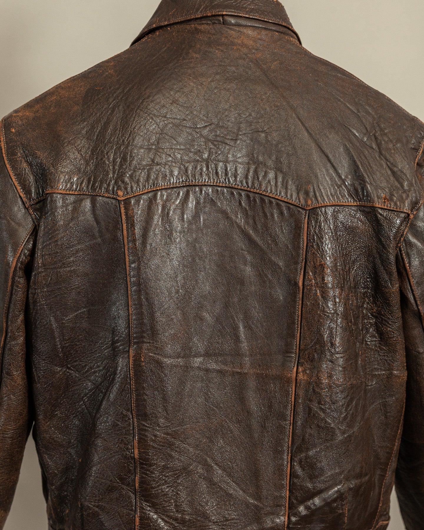 Vintage Late 1920s–1930s Interwar Horsehide Leather Motorcycle Jacket | Aero Zips