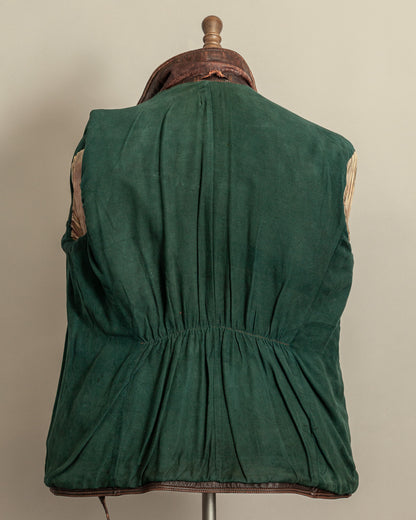 1940s German Horsehide Leather Motorcycle Jacket Ries Zips