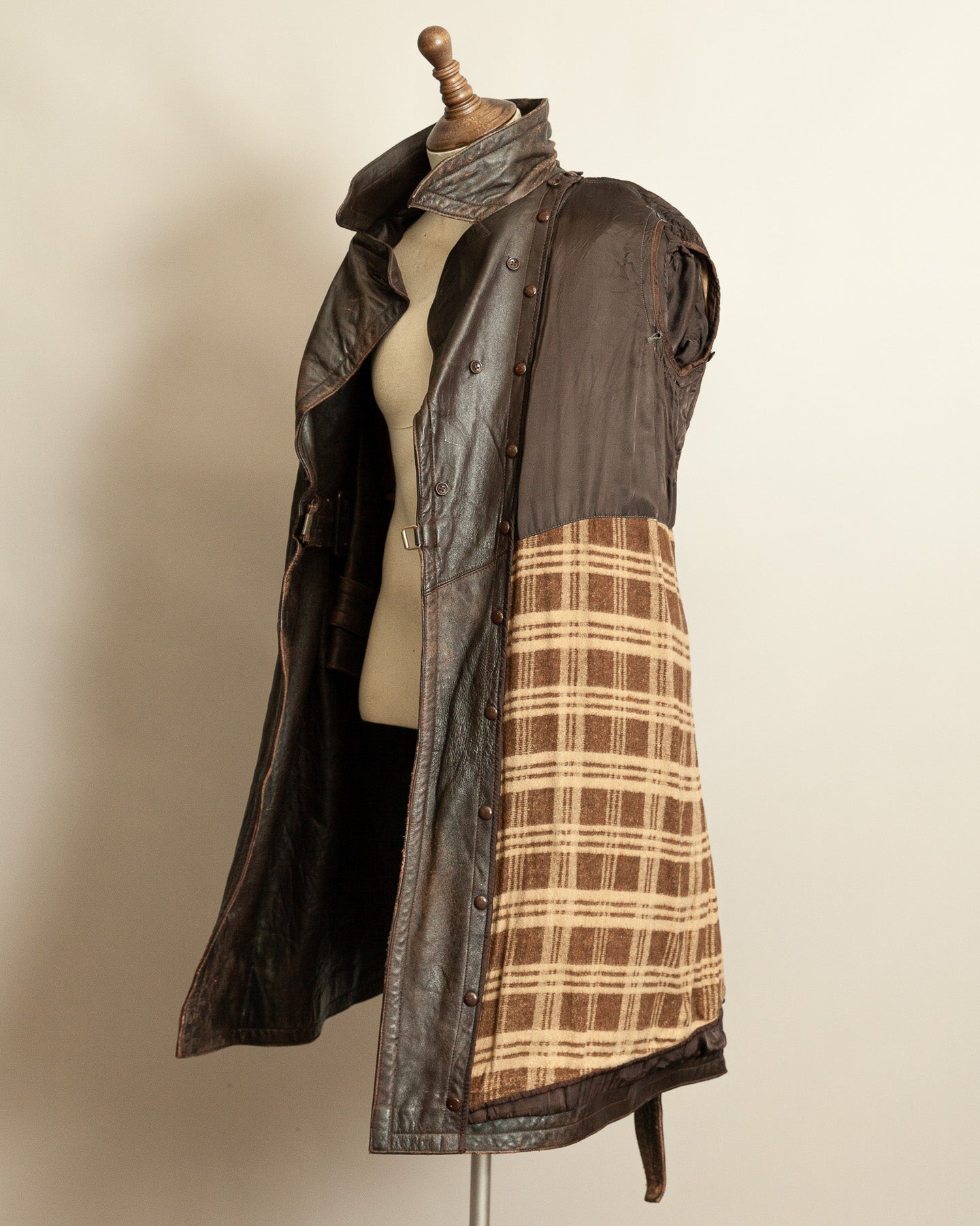 WWII German Senior Officer Leather Trench Coat, circa 1940s