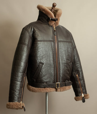 Vintage RAF Irvin Sheepskin Flying Jacket, Made in England, Late 1980s
