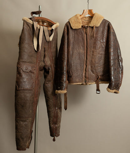 Vintage RAF Irvin Electrically Wired Flying Jacket and Trousers, RAE Pattern (c.1939)