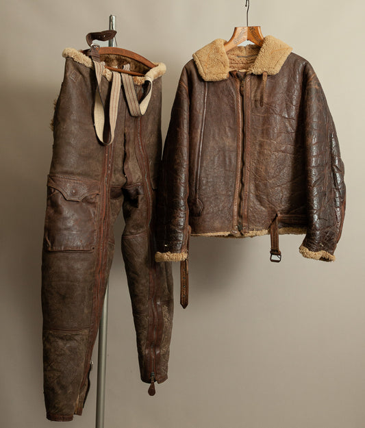 Vintage RAF Irvin Electrically Wired Flying Jacket and Trousers, RAE Pattern (c.1939)