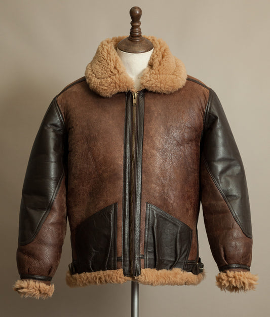 Vintage Cirrus B-3 Sheepskin Shearling Flying Jacket, England, 1980s