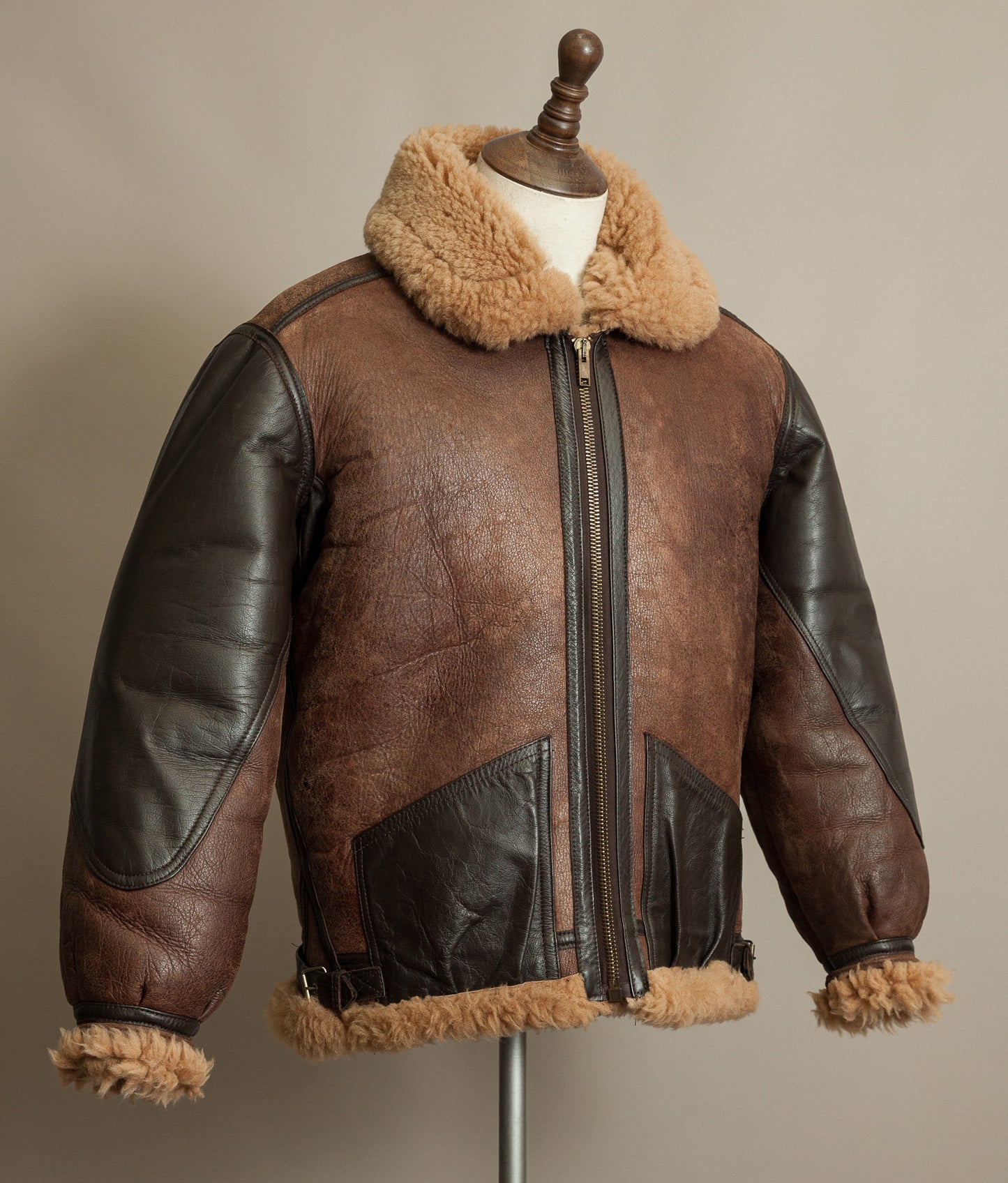 Vintage Cirrus B-3 Sheepskin Shearling Flying Jacket, England, 1980s