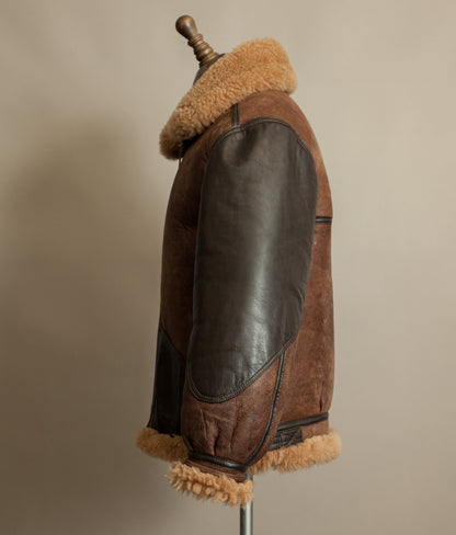 Vintage Cirrus B-3 Sheepskin Shearling Flying Jacket, England, 1980s
