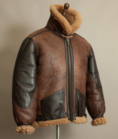 Vintage Cirrus B-3 Sheepskin Shearling Flying Jacket, England, 1980s