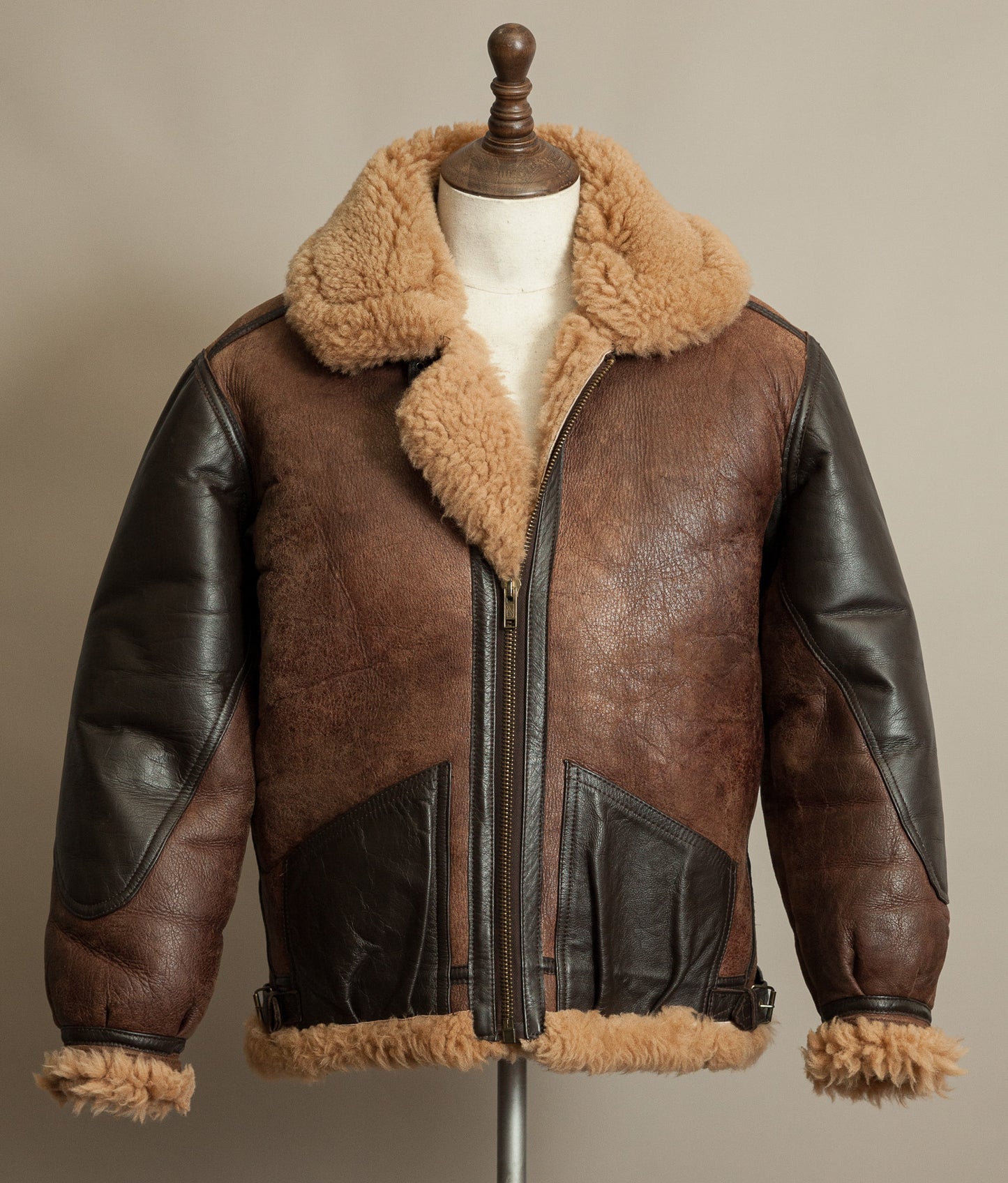 Vintage Cirrus B-3 Sheepskin Shearling Flying Jacket, England, 1980s