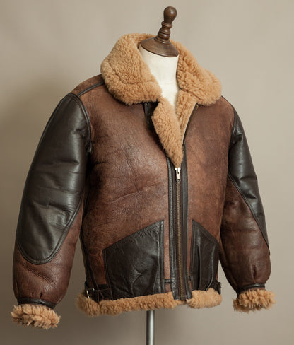 Vintage Cirrus B-3 Sheepskin Shearling Flying Jacket, England, 1980s