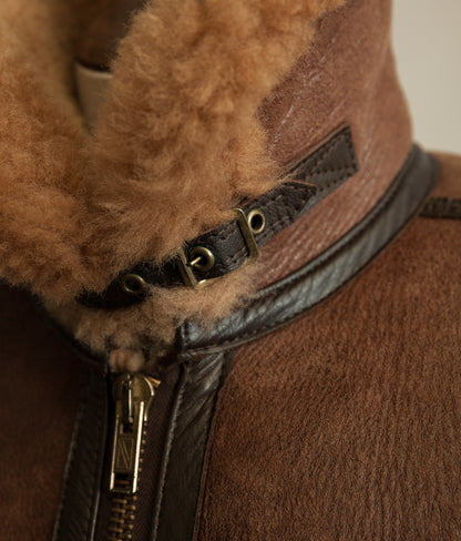 Vintage Cirrus B-3 Sheepskin Shearling Flying Jacket, England, 1980s