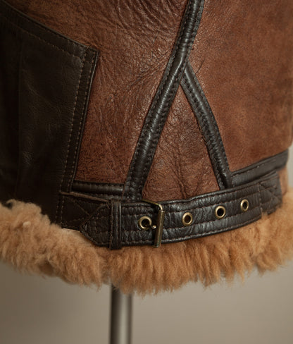 Vintage Cirrus B-3 Sheepskin Shearling Flying Jacket, England, 1980s