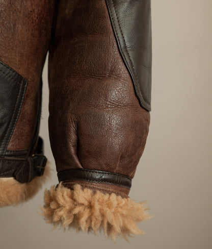Vintage Cirrus B-3 Sheepskin Shearling Flying Jacket, England, 1980s