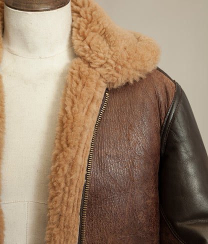 Vintage Cirrus B-3 Sheepskin Shearling Flying Jacket, England, 1980s