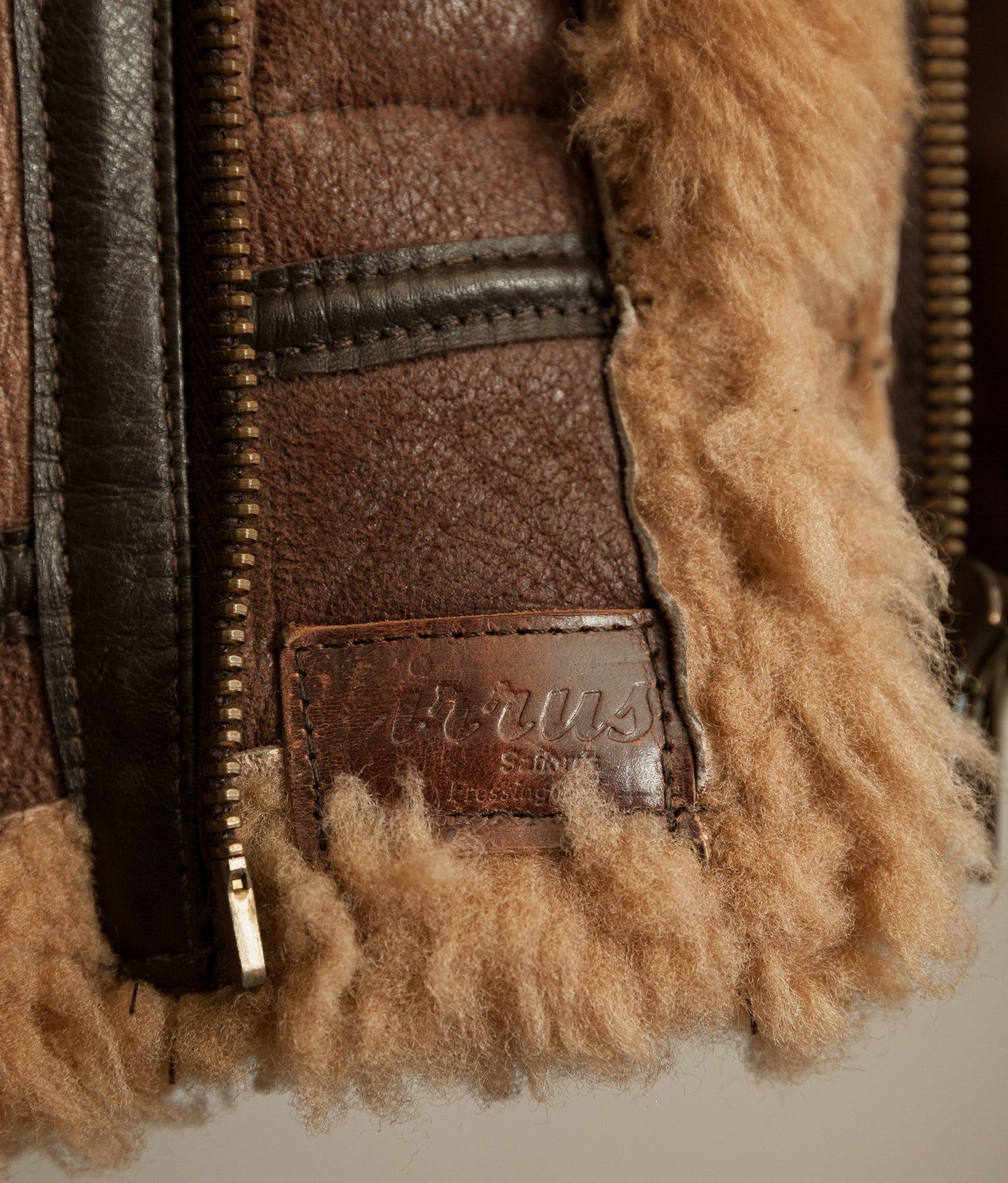 Vintage Cirrus B-3 Sheepskin Shearling Flying Jacket, England, 1980s