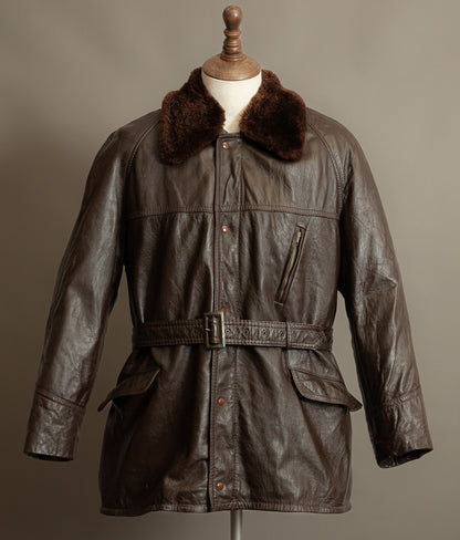 Vintage Yugoslav Sheepskin Leather Jacket Visoko 1956 Cold War Period
