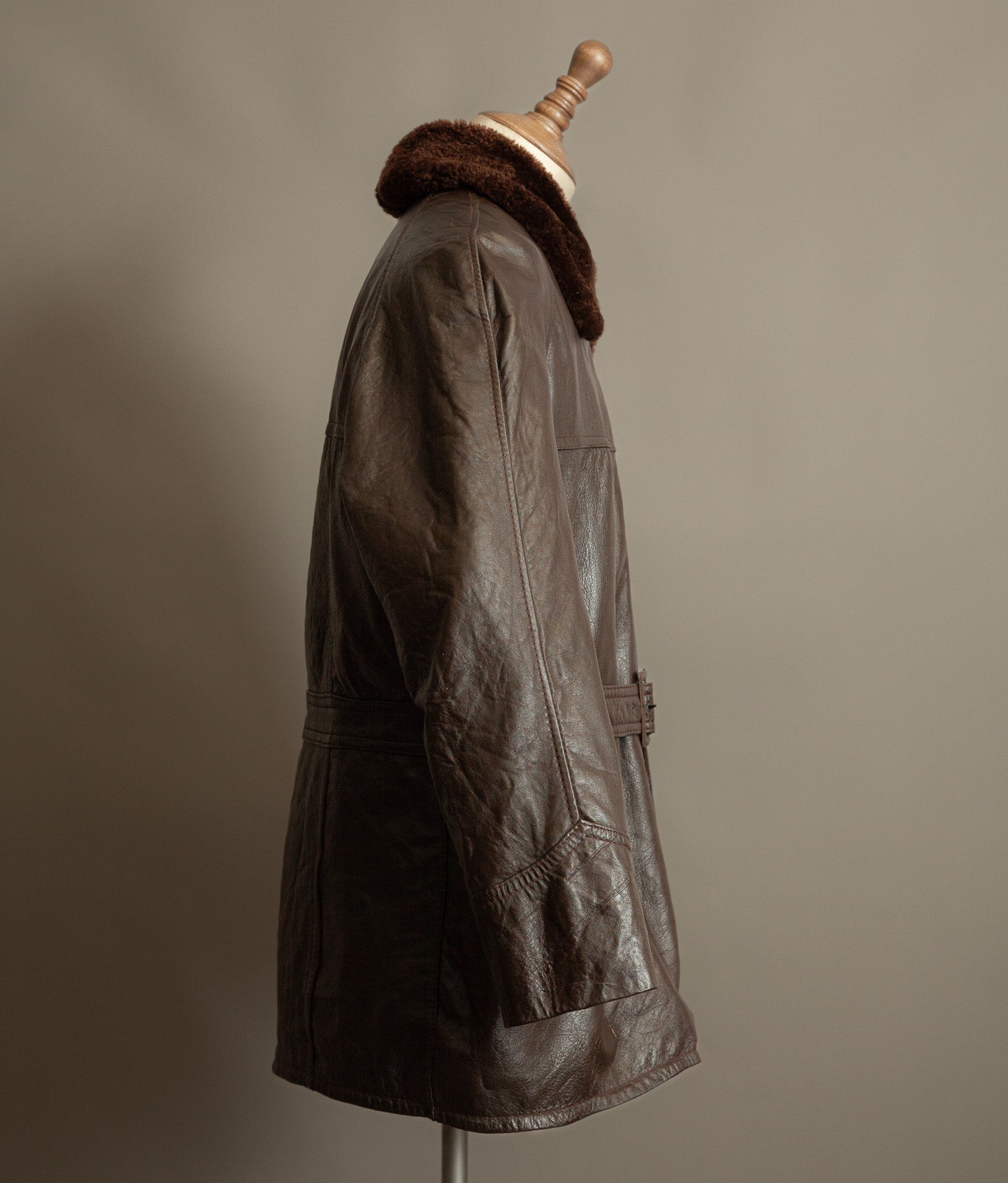 Vintage Yugoslav Sheepskin Leather Jacket Visoko 1956 Cold War Period