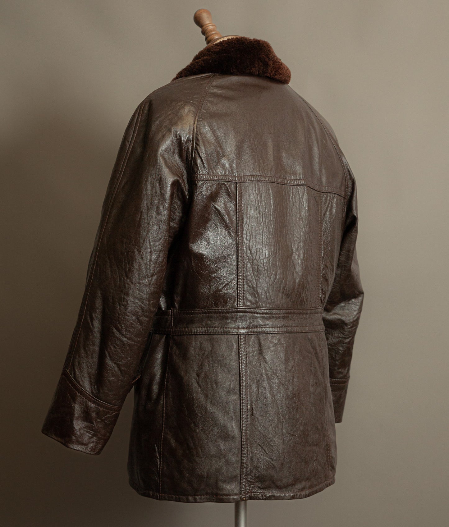 Vintage Yugoslav Sheepskin Leather Jacket Visoko 1956 Cold War Period