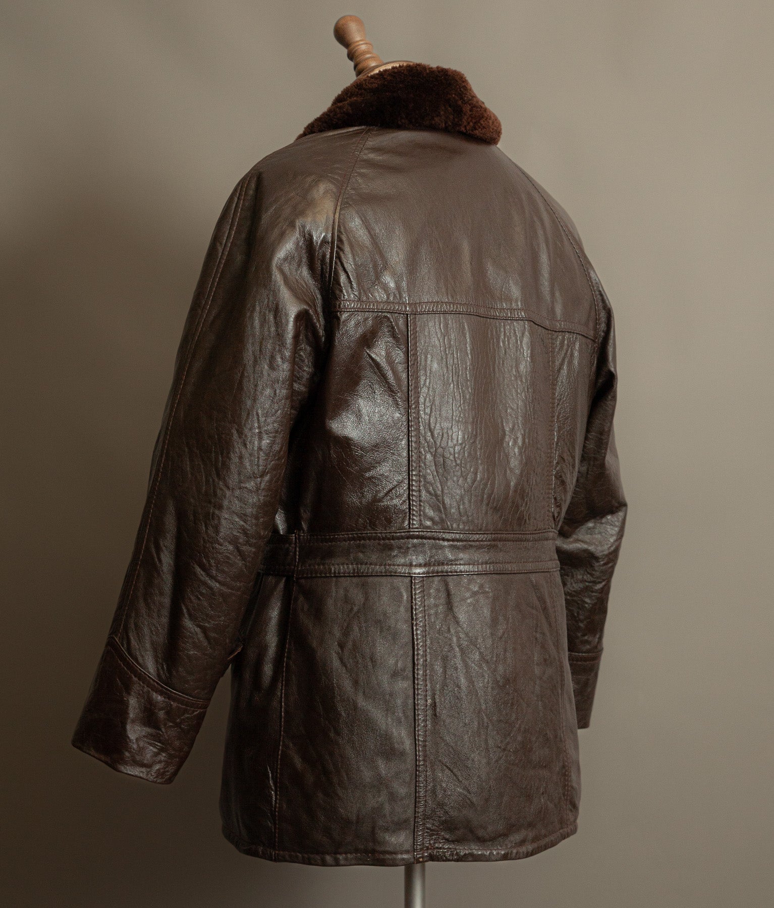 Vintage Yugoslav Sheepskin Leather Jacket Visoko 1956 Cold War Period