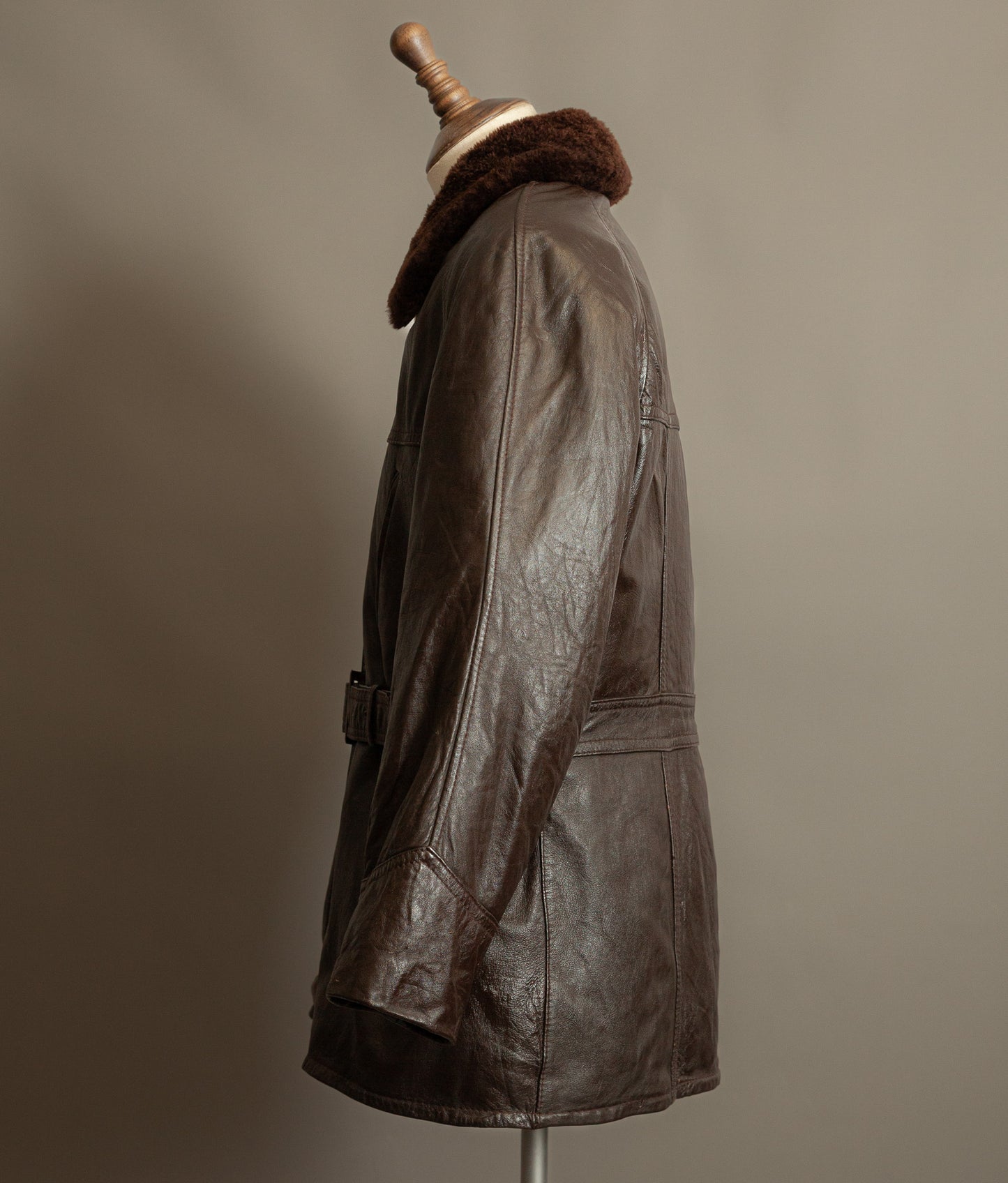 Vintage Yugoslav Sheepskin Leather Jacket Visoko 1956 Cold War Period