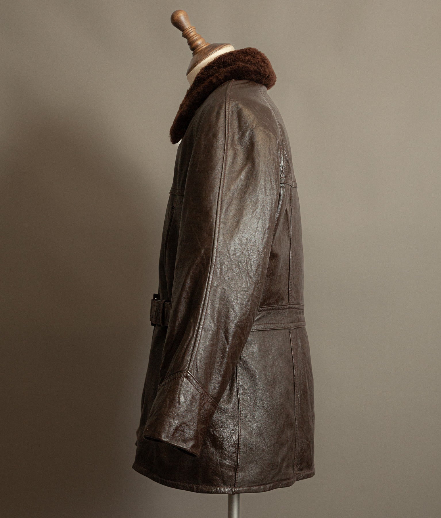 Vintage Yugoslav Sheepskin Leather Jacket Visoko 1956 Cold War Period