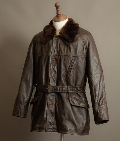 Vintage Yugoslav Sheepskin Leather Jacket Visoko 1956 Cold War Period