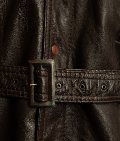 Vintage Yugoslav Sheepskin Leather Jacket Visoko 1956 Cold War Period