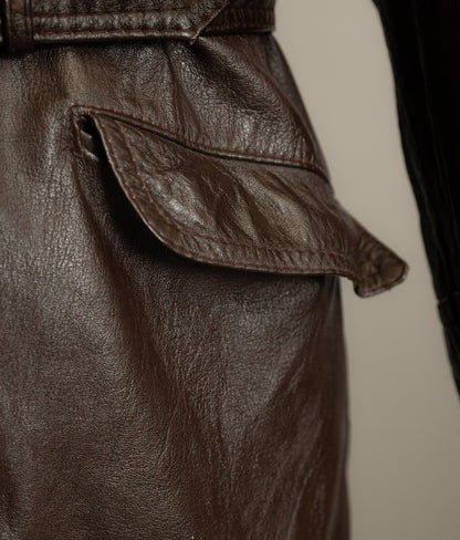Vintage Yugoslav Sheepskin Leather Jacket Visoko 1956 Cold War Period