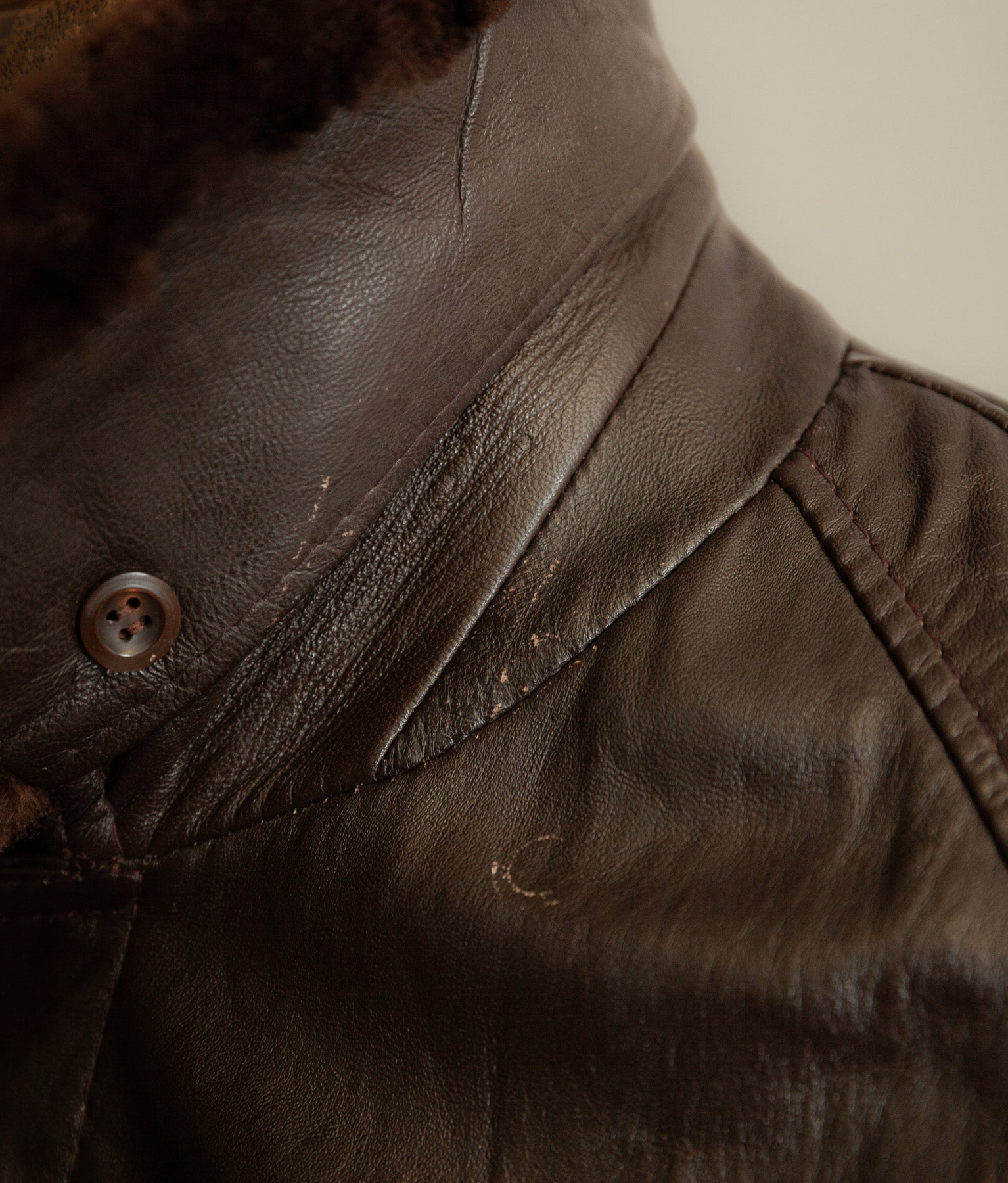 Vintage Yugoslav Sheepskin Leather Jacket Visoko 1956 Cold War Period