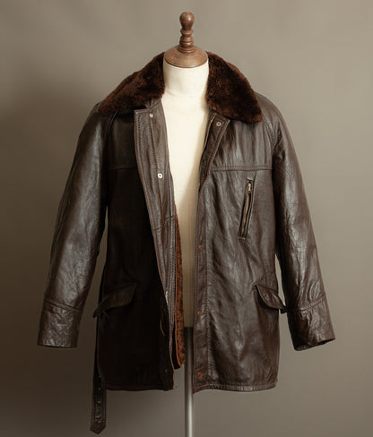 Vintage Yugoslav Sheepskin Leather Jacket Visoko 1956 Cold War Period