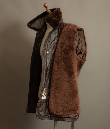 Vintage Yugoslav Sheepskin Leather Jacket Visoko 1956 Cold War Period