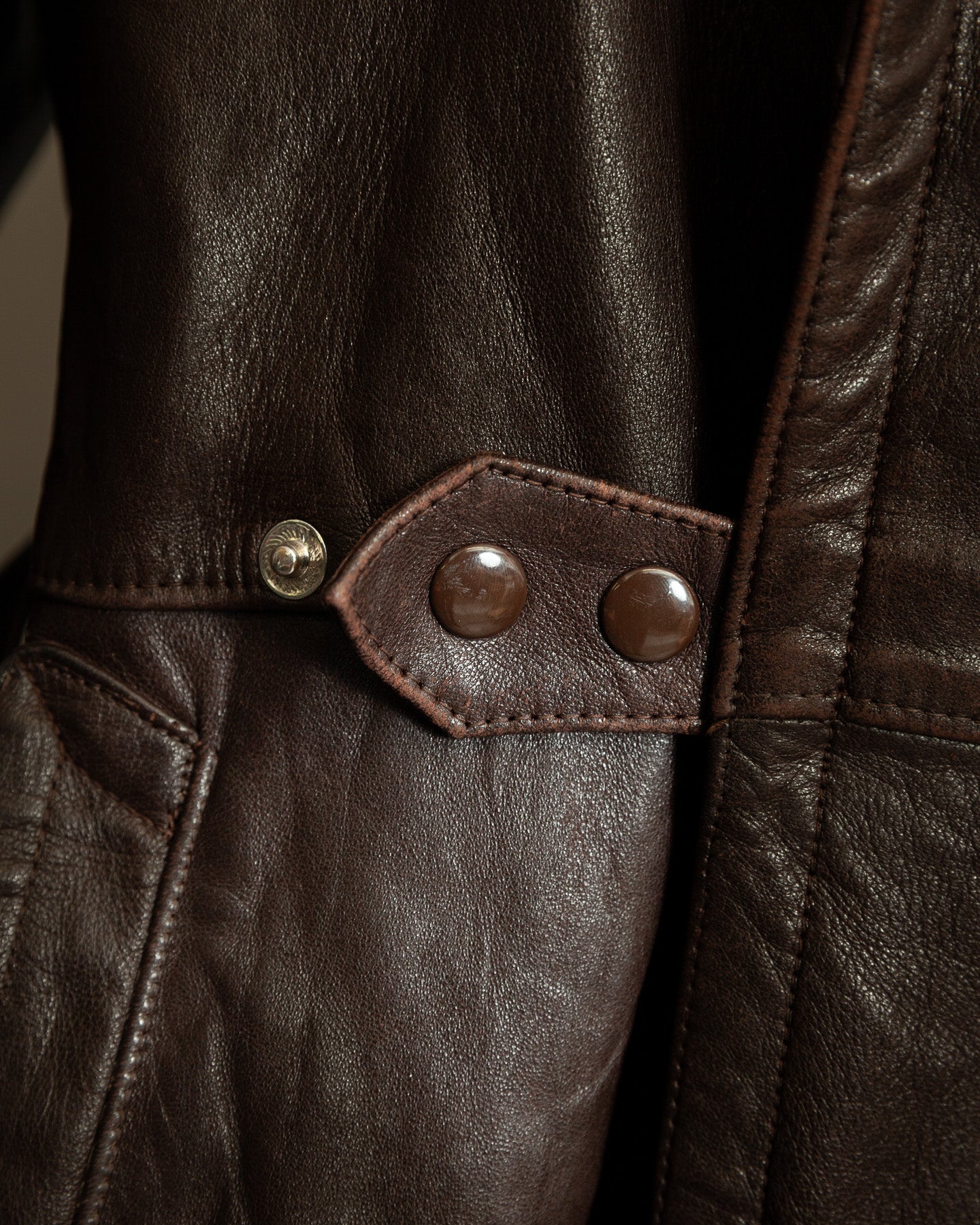 1940s German Vintage Ledermantel Leather Trench Coat "Fur Collar"