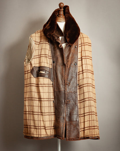1940s French Resistance Leather Trench Coat - XL (46)