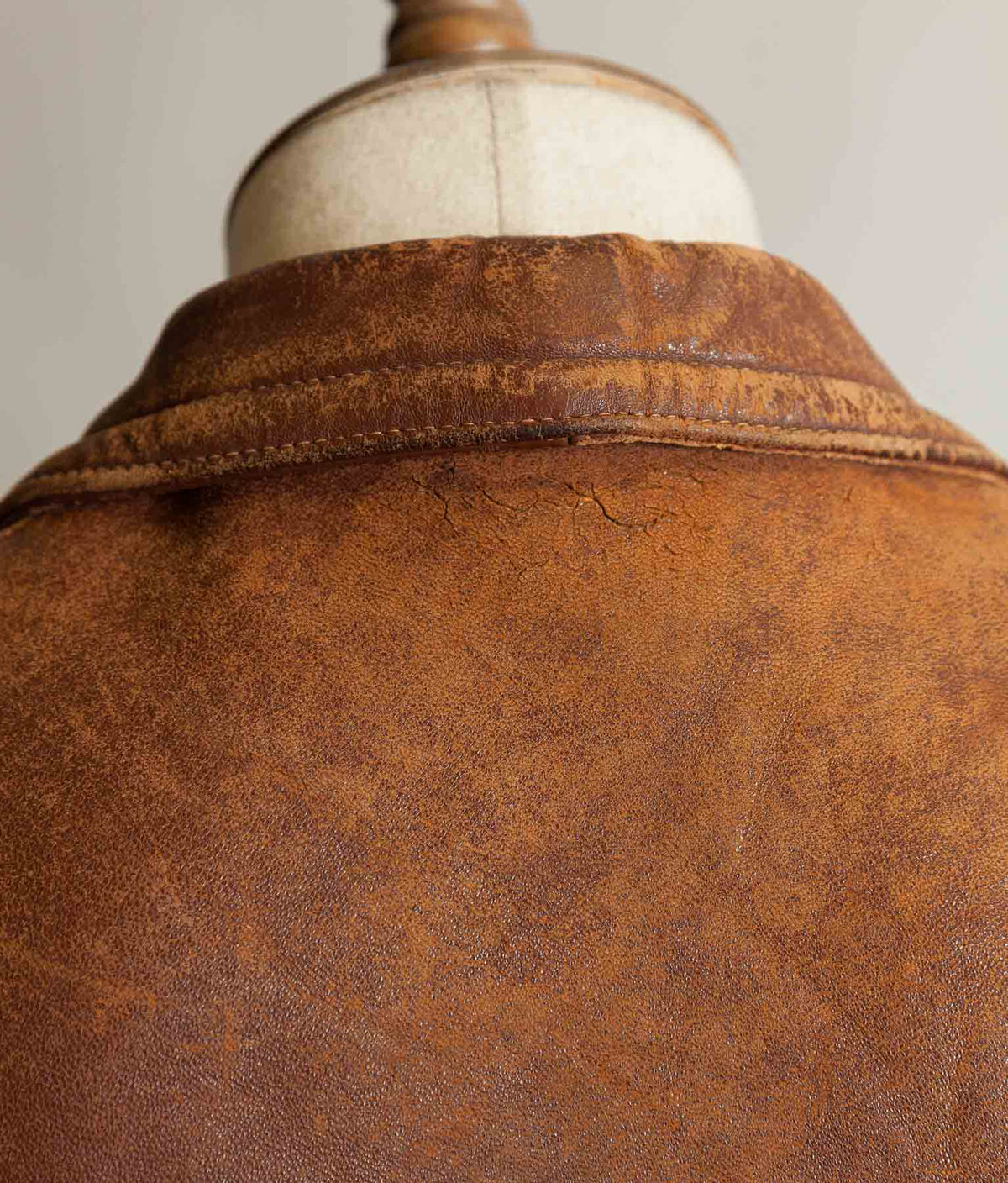 Vintage 1940s–50s French Grillon Cognac Sheepskin Workwear Jacket