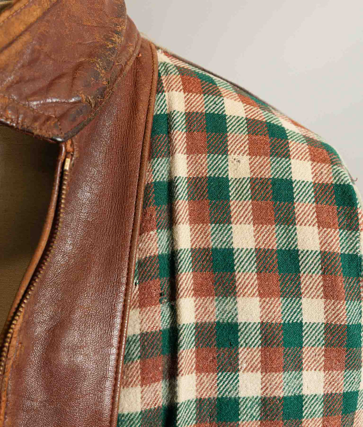 Vintage 1940s–50s French Grillon Cognac Sheepskin Workwear Jacket