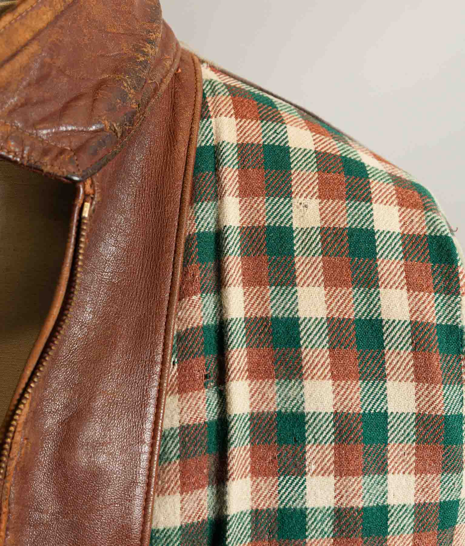Vintage 1940s–50s French Grillon Cognac Sheepskin Workwear Jacket