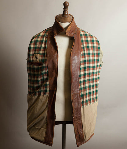 Vintage 1940s–50s French Grillon Cognac Sheepskin Workwear Jacket