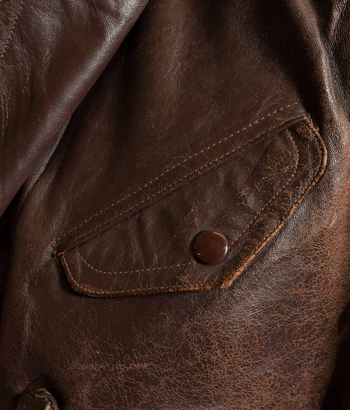 Vintage 1930s–40s French Cowhide Double-Breasted Motoring Coat